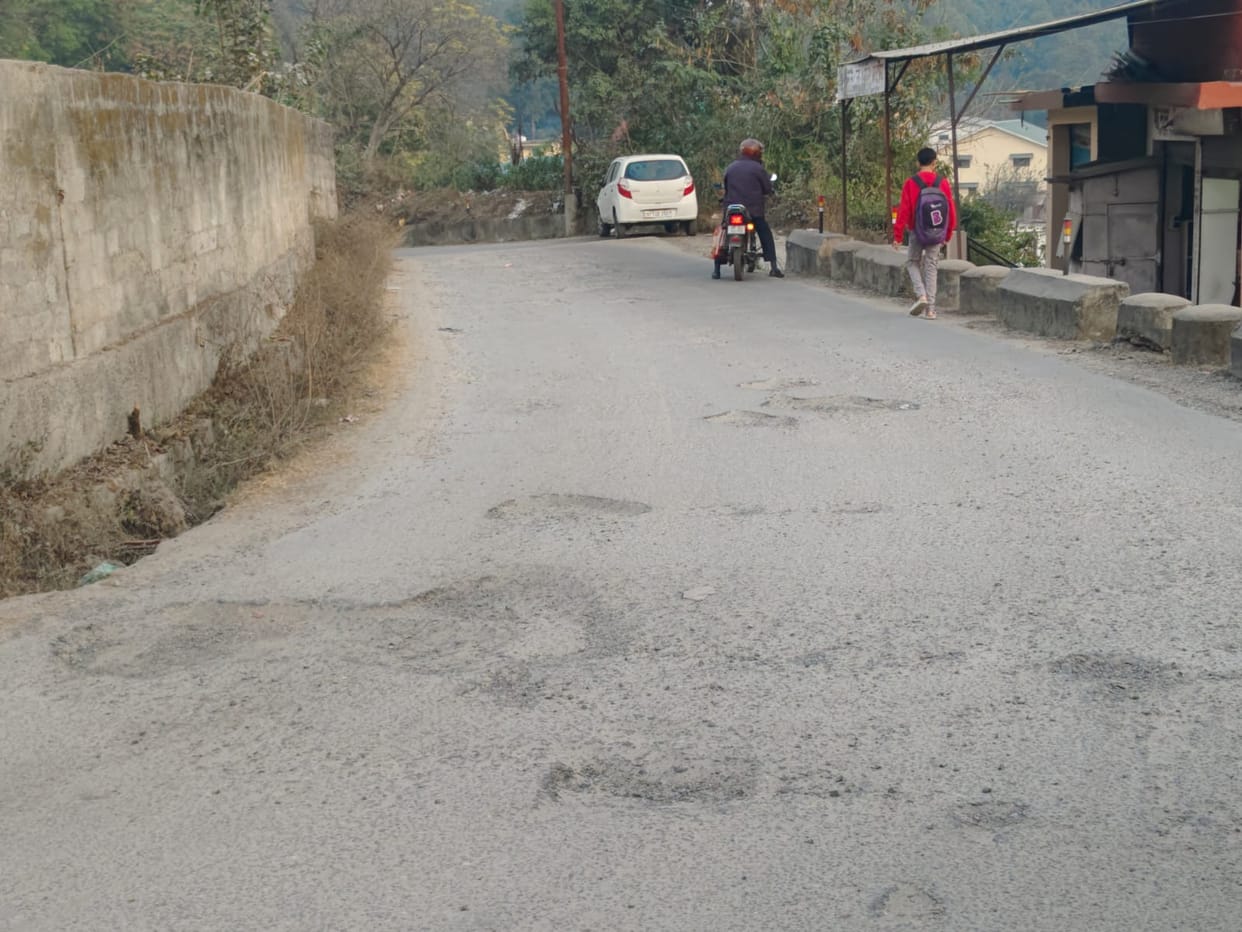 Roads in the Bilaspur industrial area are in a dilapidated state; the journey has turned into a ride through potholes.