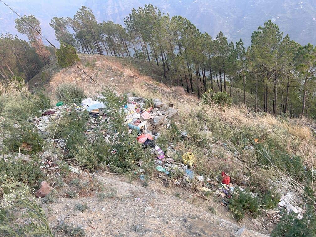 Nitthar forest becomes a haunt for alcoholics; piles of bottles and trash accumulate.