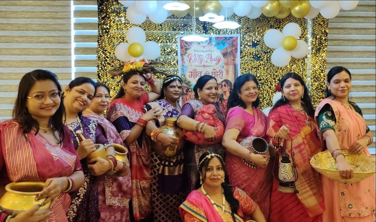 Women showcased the colors of folk culture at the 'Gaon Ki Chhori' program.