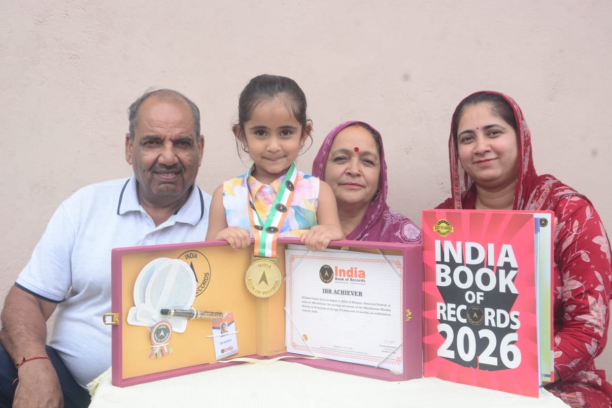 Nitiksha makes history; name entered in the India Book of Records.