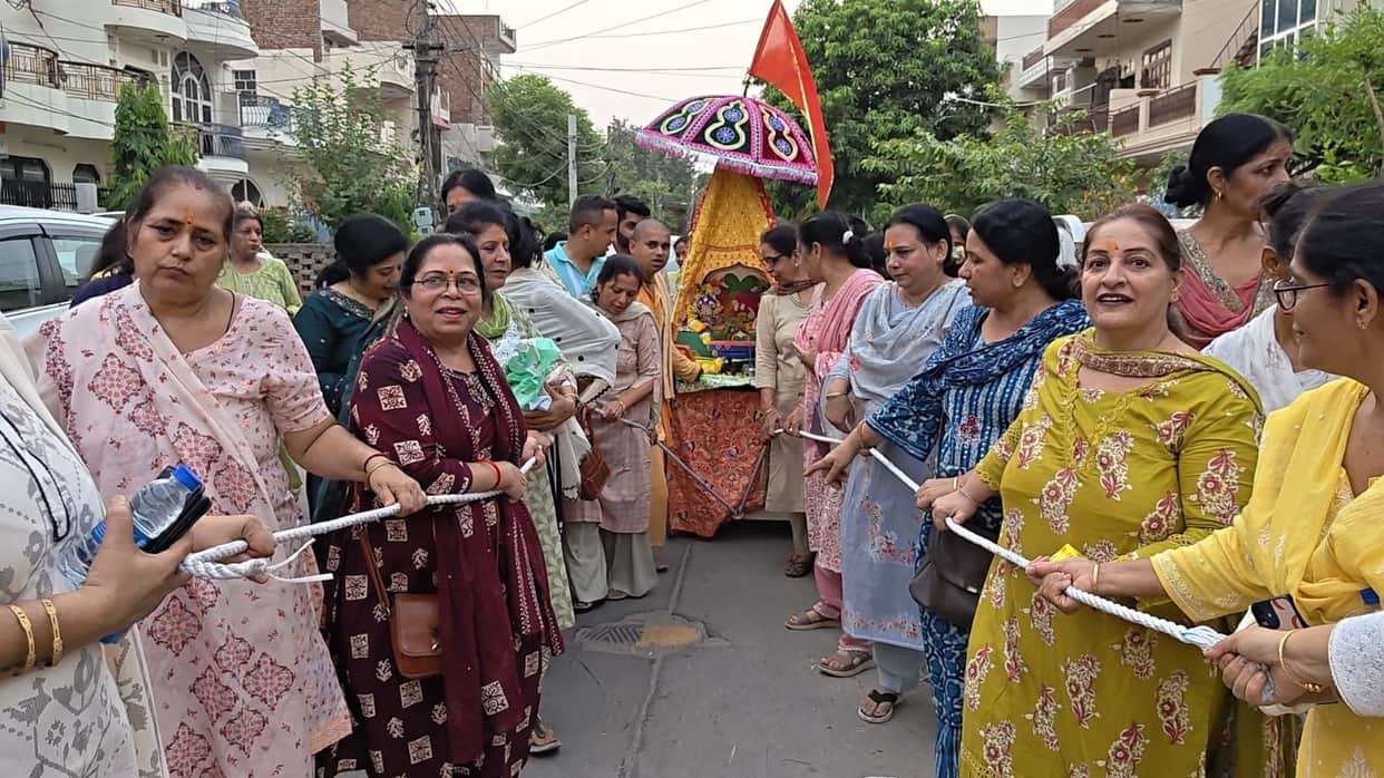 Lord Jagannath's Rath Yatra taken out amidst devotional songs and hymns.