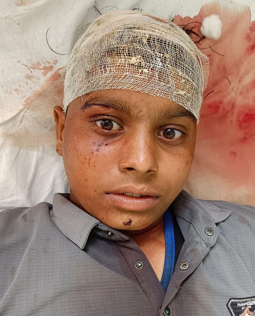 Thugs accused of beating up mother and son