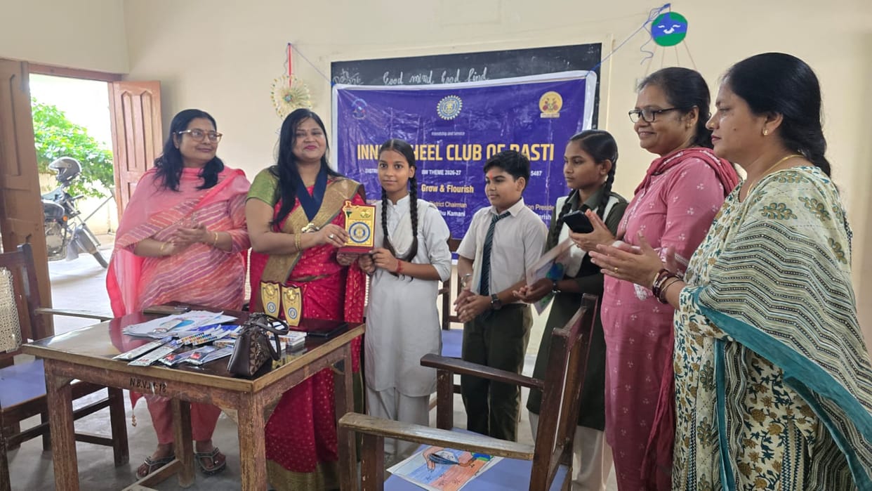 Message of water conservation conveyed to children.