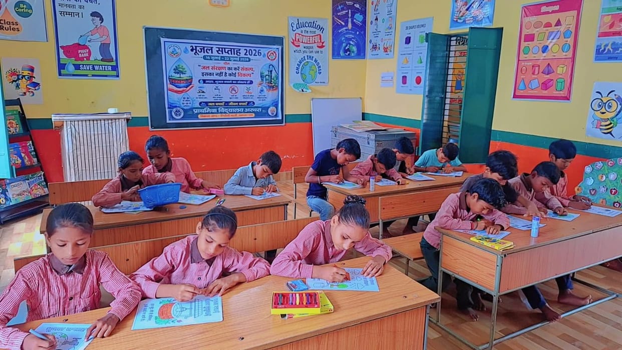 Children organized a rally for groundwater conservation.