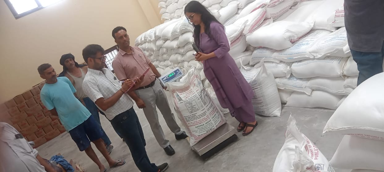 The District Food and Supplies Controller inspected wholesale warehouses and fair-price shops.