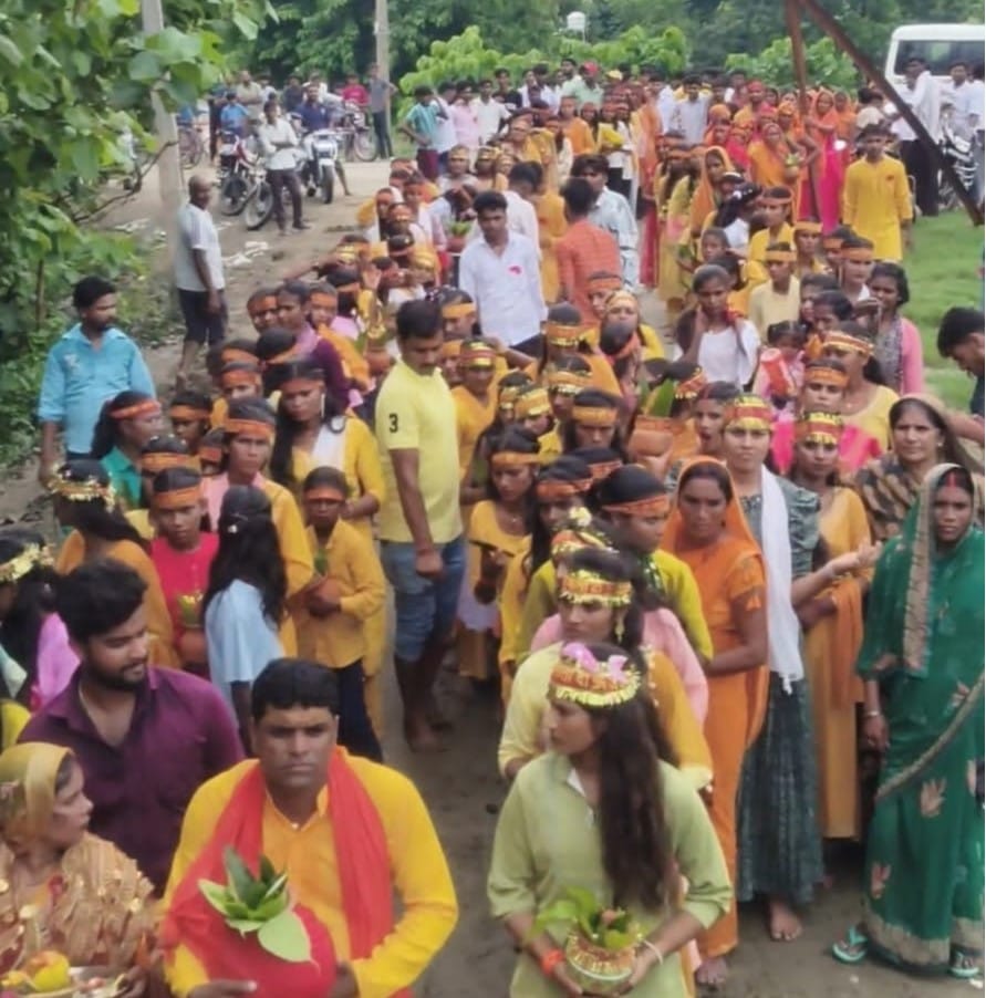 Kalash Yatra taken out for the consecration ceremony.