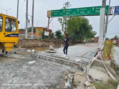 Construction of the road connecting to Dharuhera has begun.