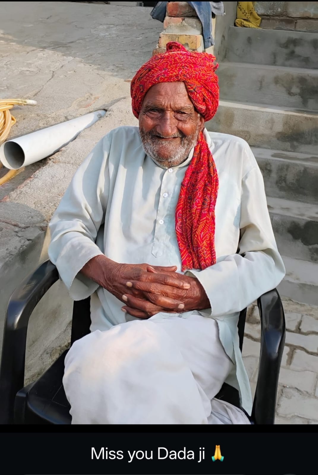 107-year-old Raghubir, the oldest resident of Jindran, breathes his last.