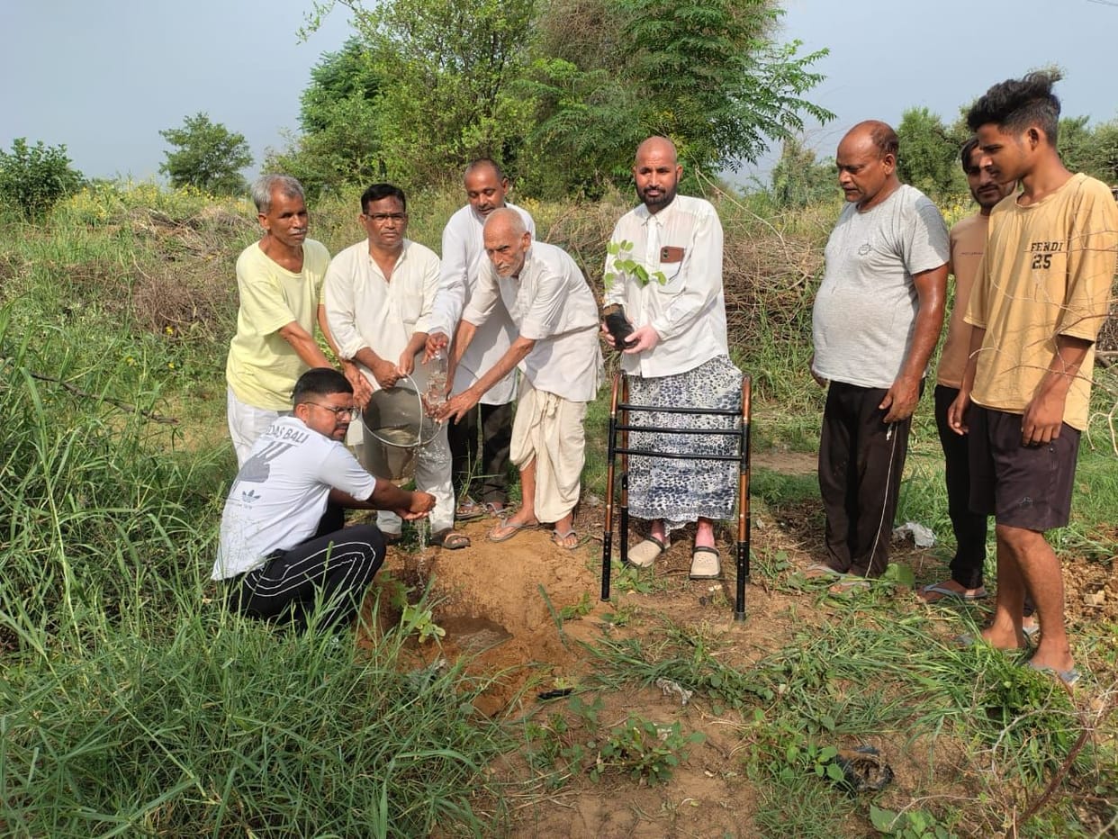 Tree plantation carried out in Nichi Bhandor village.