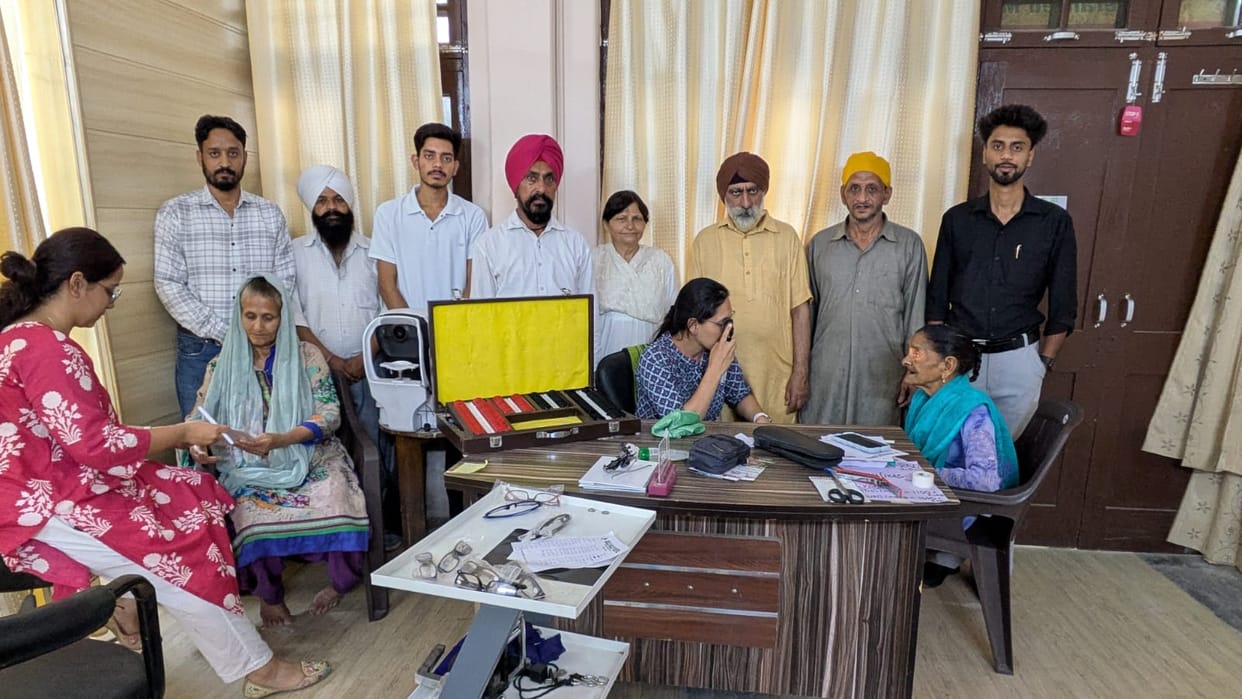 Eyes of 160 people examined at Akhara Bazaar.