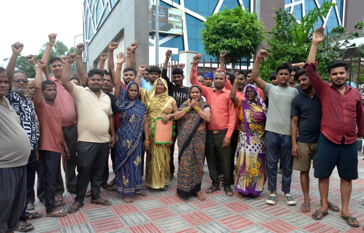Protest against waterlogging amidst deliberations on development works