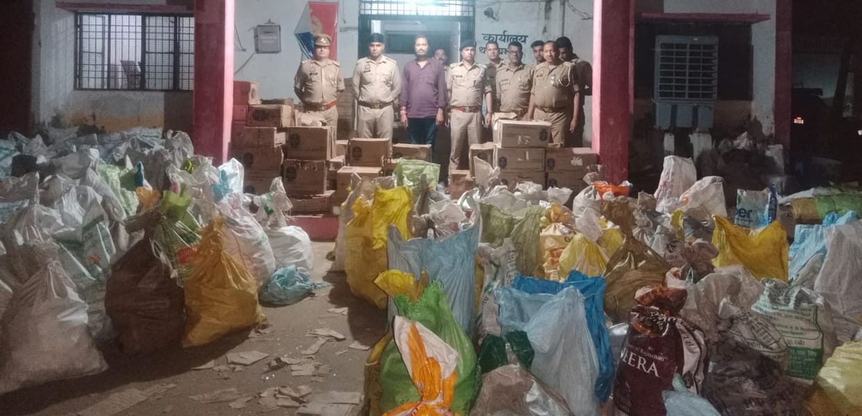 Counting completed after three days; 6,611 liters of illicit liquor seized from a truck.