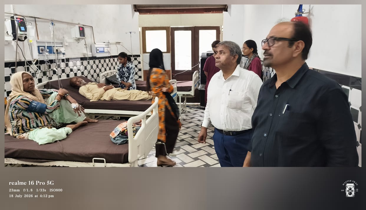 CMO inspected Indus Care Hospital and took stock of the arrangements.
