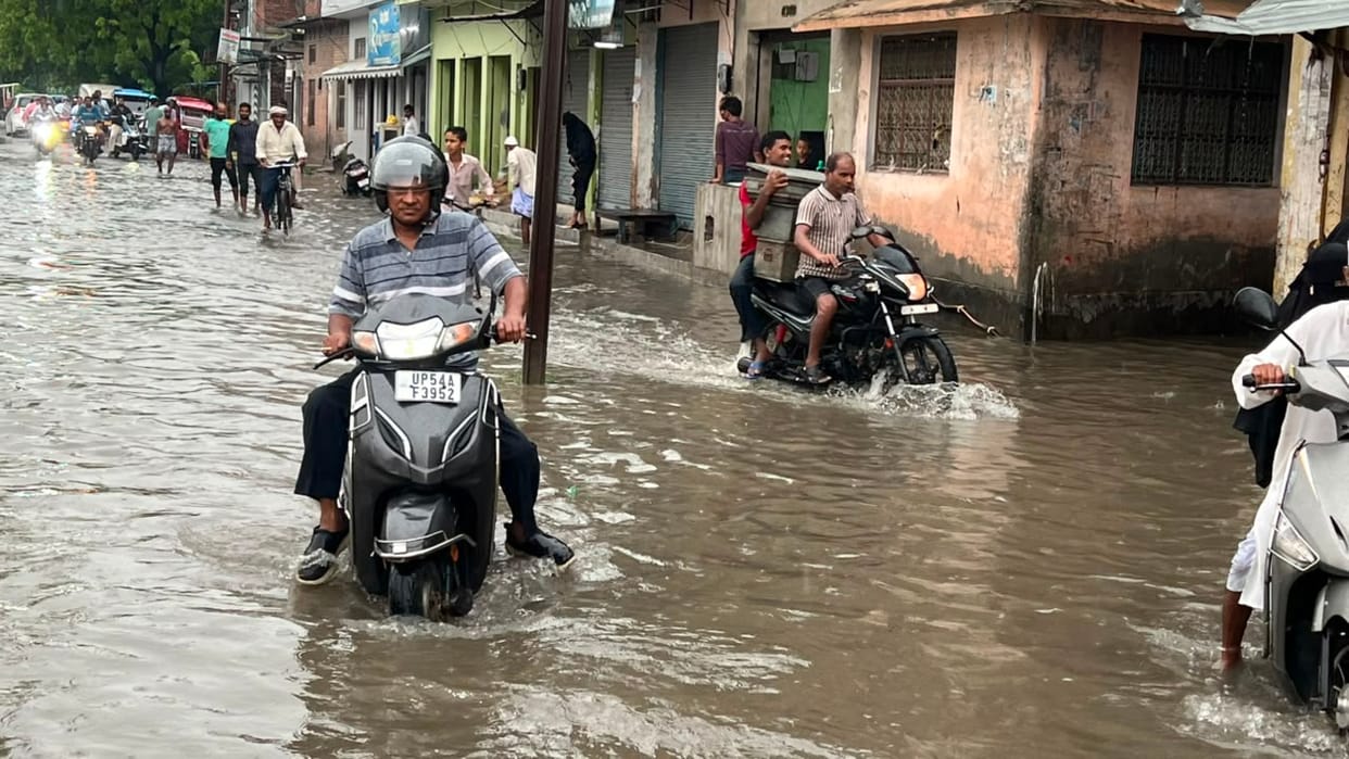 Farmers delighted by heavy rainfall; relief from heat and humidity.