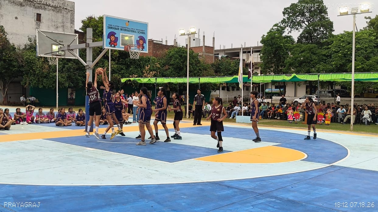 Army Public School wins the opening match of the basketball tournament.