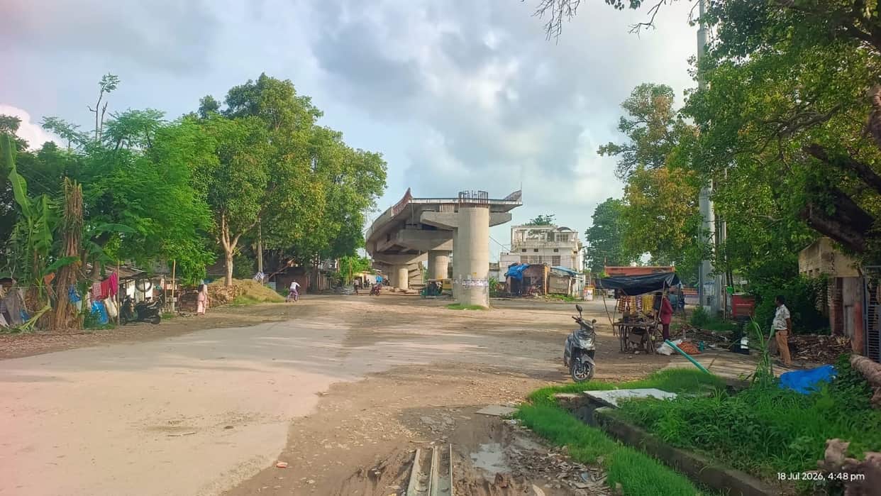 Overbridge construction stalled pending approval.