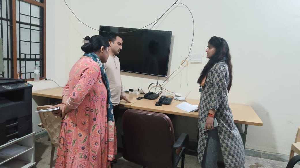 Control room set up for disaster preparedness; ADM conducts inspection.