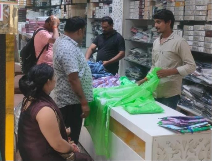 Sales of umbrellas and raincoats doubled during the rain