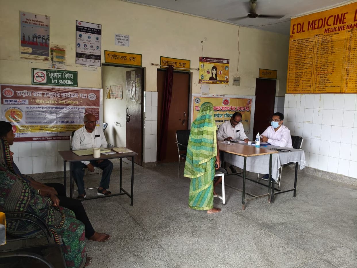 Health check-ups conducted for 1,442 people at the Jan Arogya Mela.
