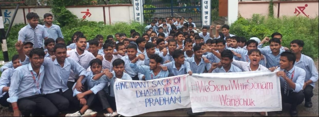Students went on a hunger strike in support of Sonam Wangchuk