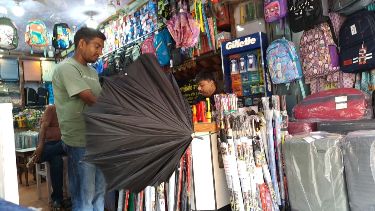 Sales of umbrellas and raincoats have dropped by 25% due to reduced rainfall.