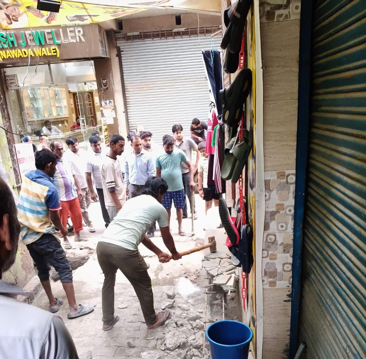 Anti-encroachment drive carried out amidst protests in Dankaur; illegal encroachments removed.