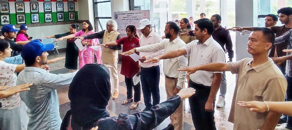 Students, teachers, and staff were administered the cleanliness pledge.