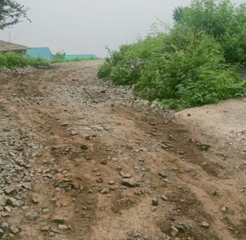 Dilapidated road mars the beauty of Baga Sarahan.