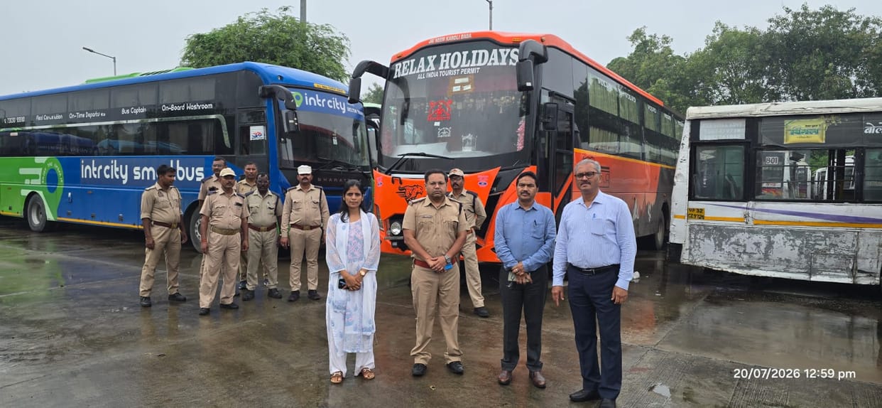 Buses transporting goods instead of passengers: GST mobile squad intercepts nine buses.