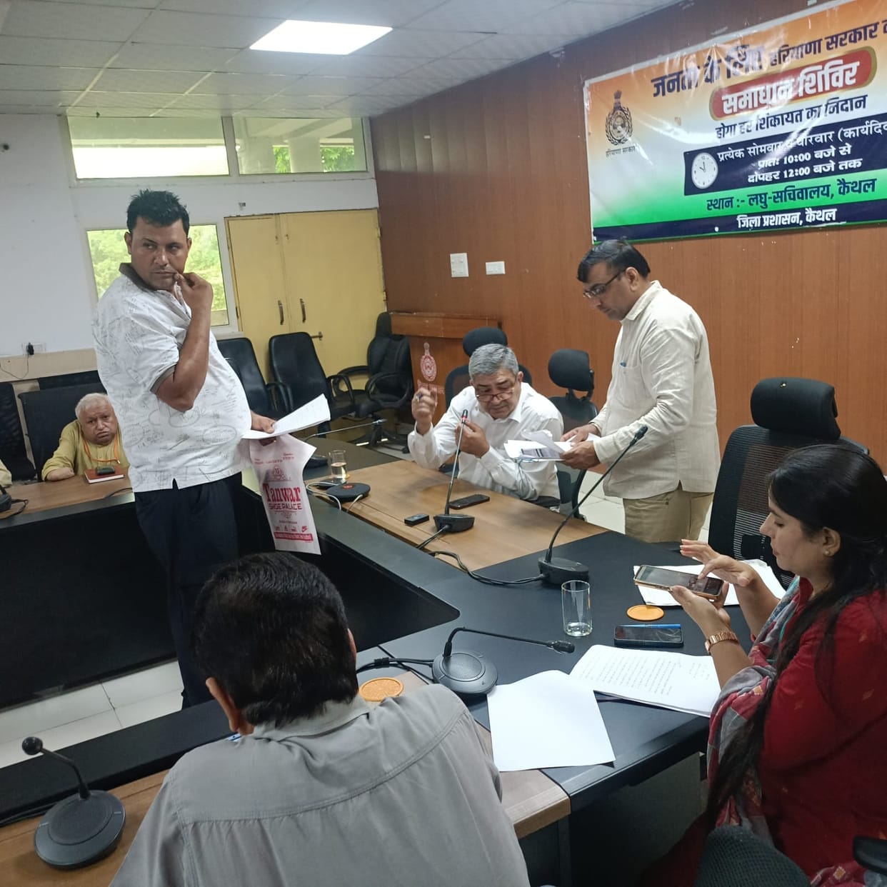 Issues regarding encroachment, assault, and the dilapidated state of the cremation ground were raised at the grievance redressal camp.