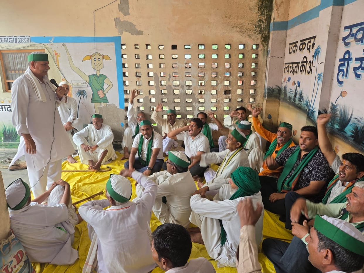 Farmers performed a *havan* to seek a rise in potato prices.