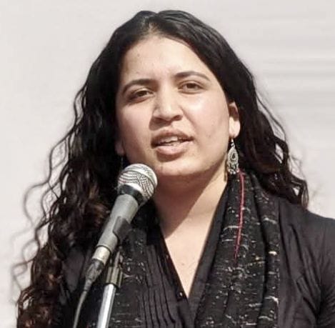 Sharanya Verma from Theog became the center of attention at the Jantar Mantar protest