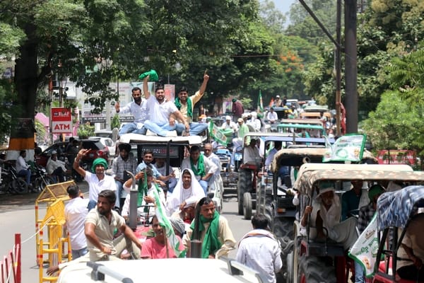 Farmers took to the streets and camped at the Collectorate.