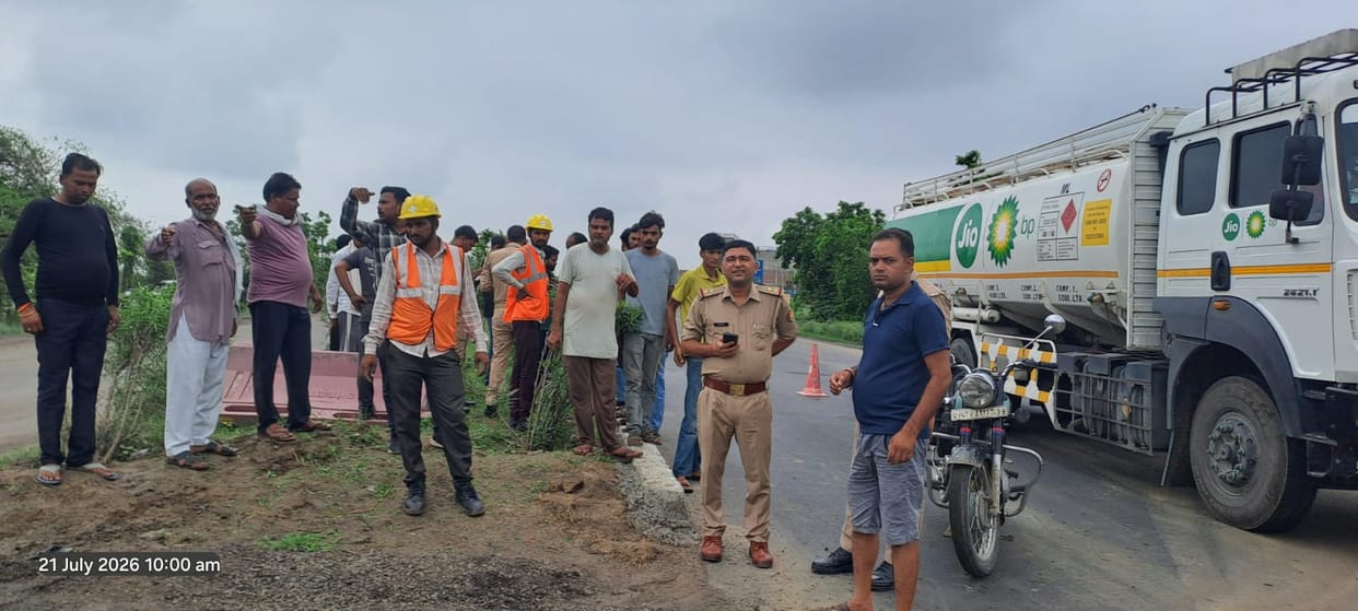 Businessman killed, nephew injured after being hit by a dumper truck.