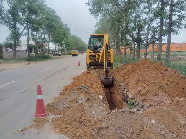 Work on the second feed for the 132 kV power house in Gohana has begun.