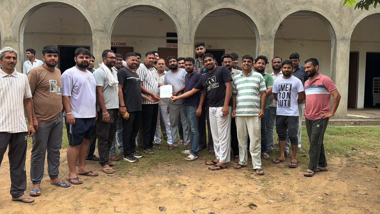 Villagers submitted a memorandum regarding the issues of power outages and low voltage.