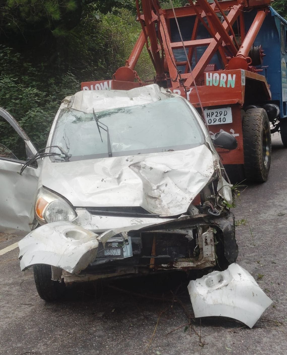 Car plunges into deep gorge in Harabag; ex-serviceman survives.