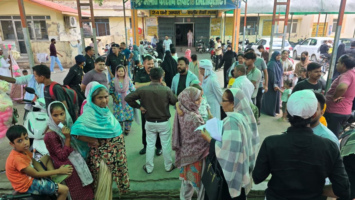 Teenager suffering from fever denied treatment; family members protest.