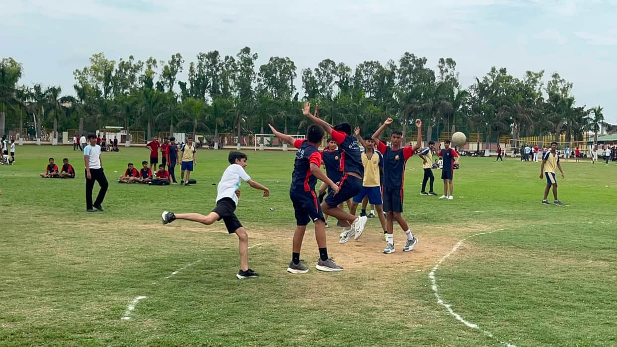 Gurukul dominates block games; emerges champion in all three handball categories.