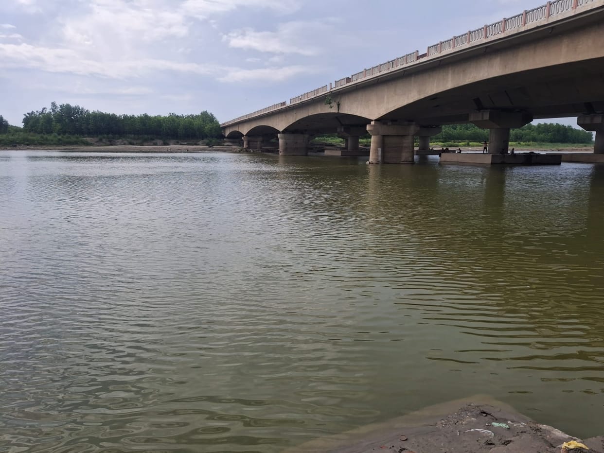 12,621 cusecs of water released into the Yamuna from Hathnikund Barrage.