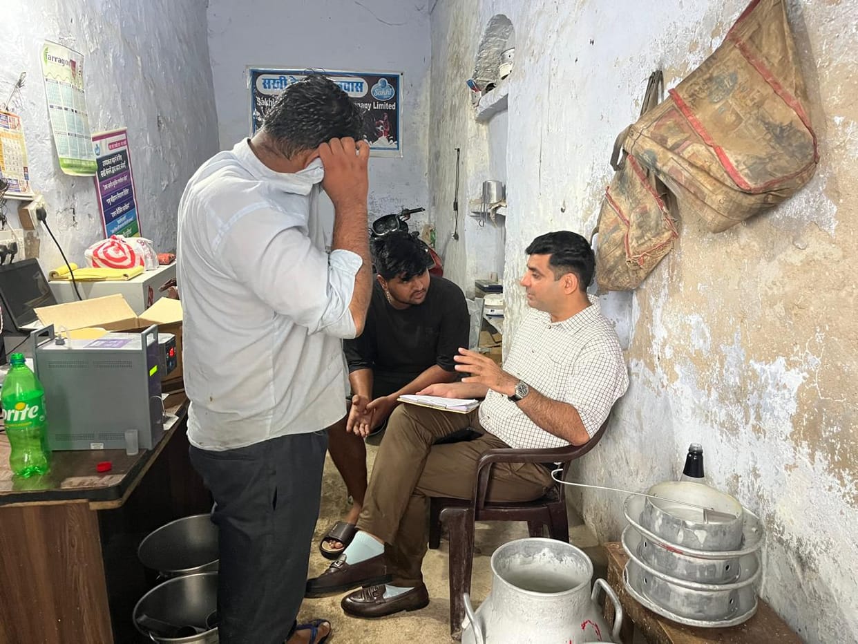 Five samples of milk, curd, and paneer were collected in Bhiwadi.