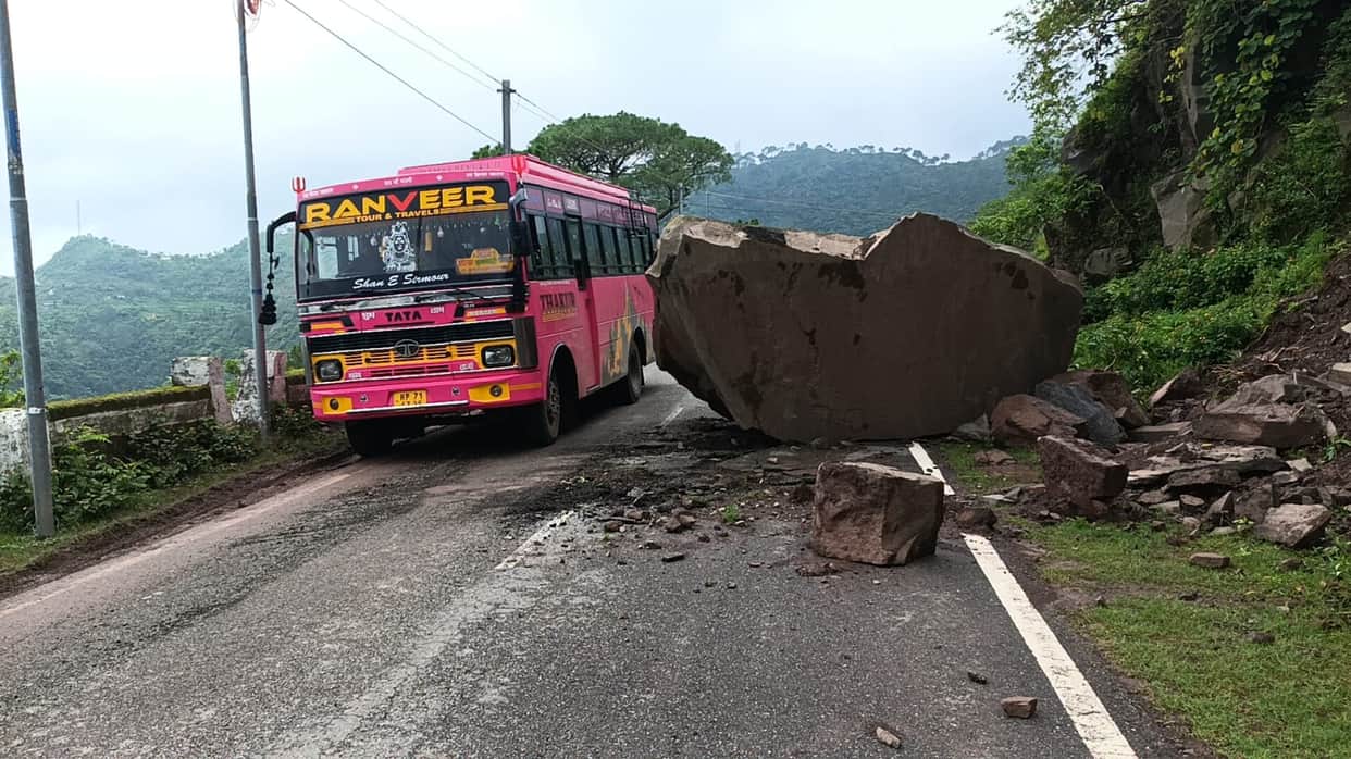63 road closed due to rain and landslides