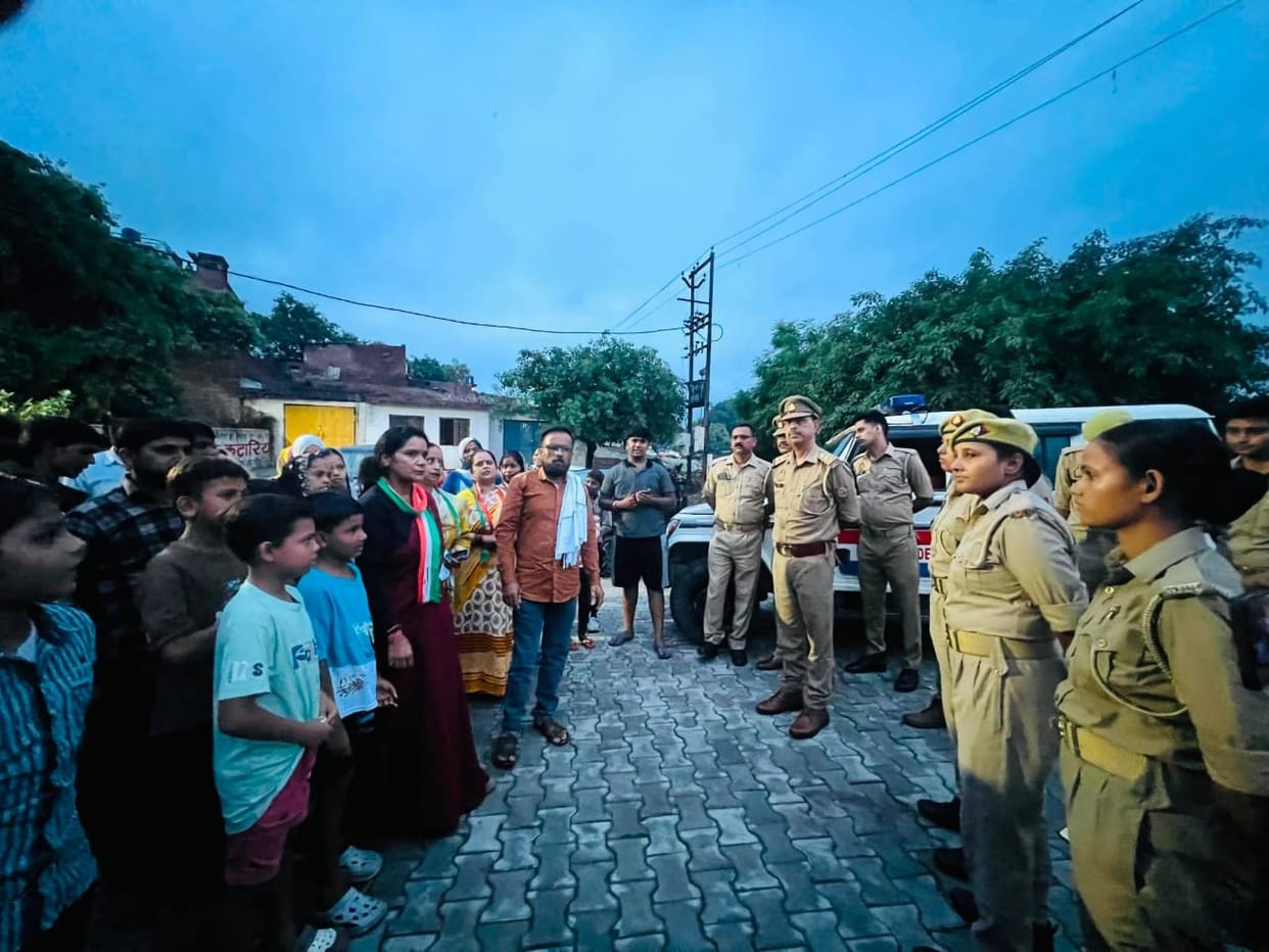 Police remained deployed at the residence of the Mahila Congress District President.