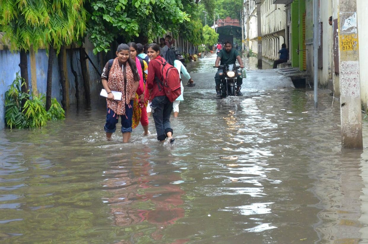 Water was drained with great difficulty, but overnight rain caused renewed waterlogging