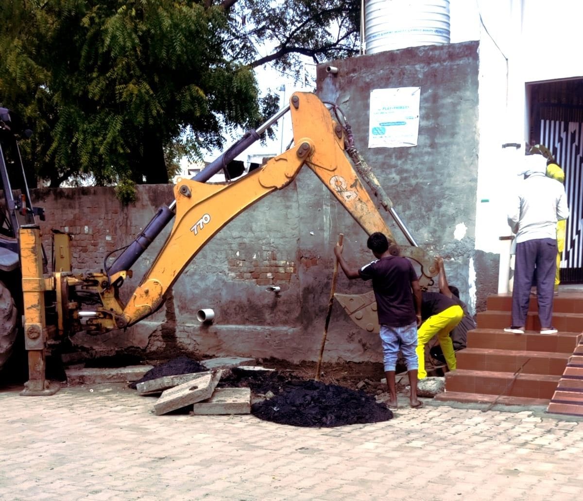 silt removed from drains in the city