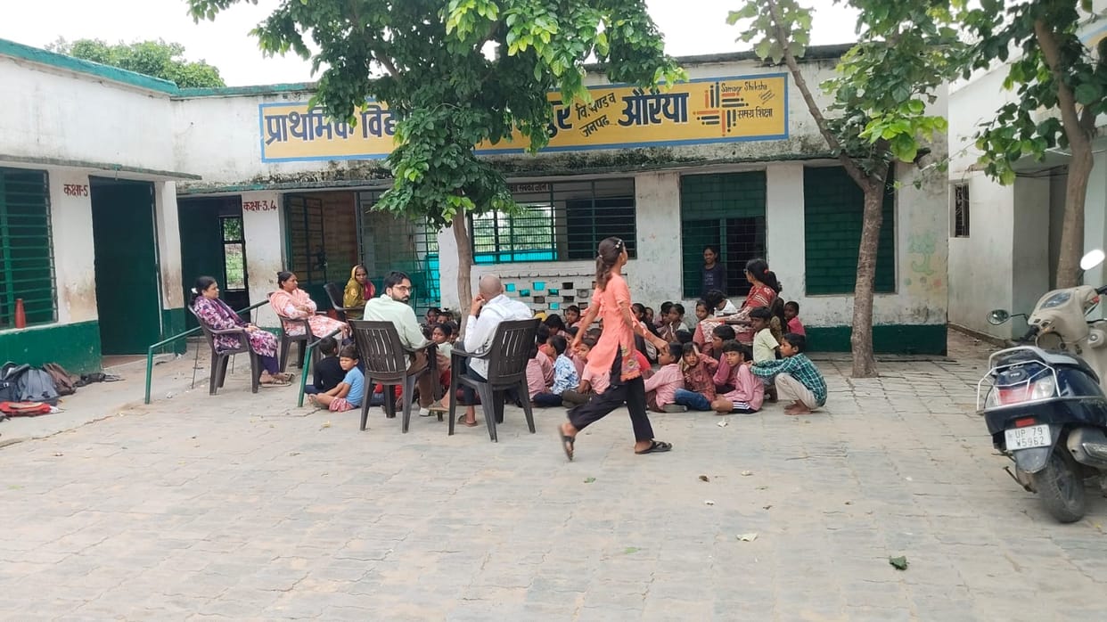 Video of students sitting on the floor without mats or furniture goes viral.