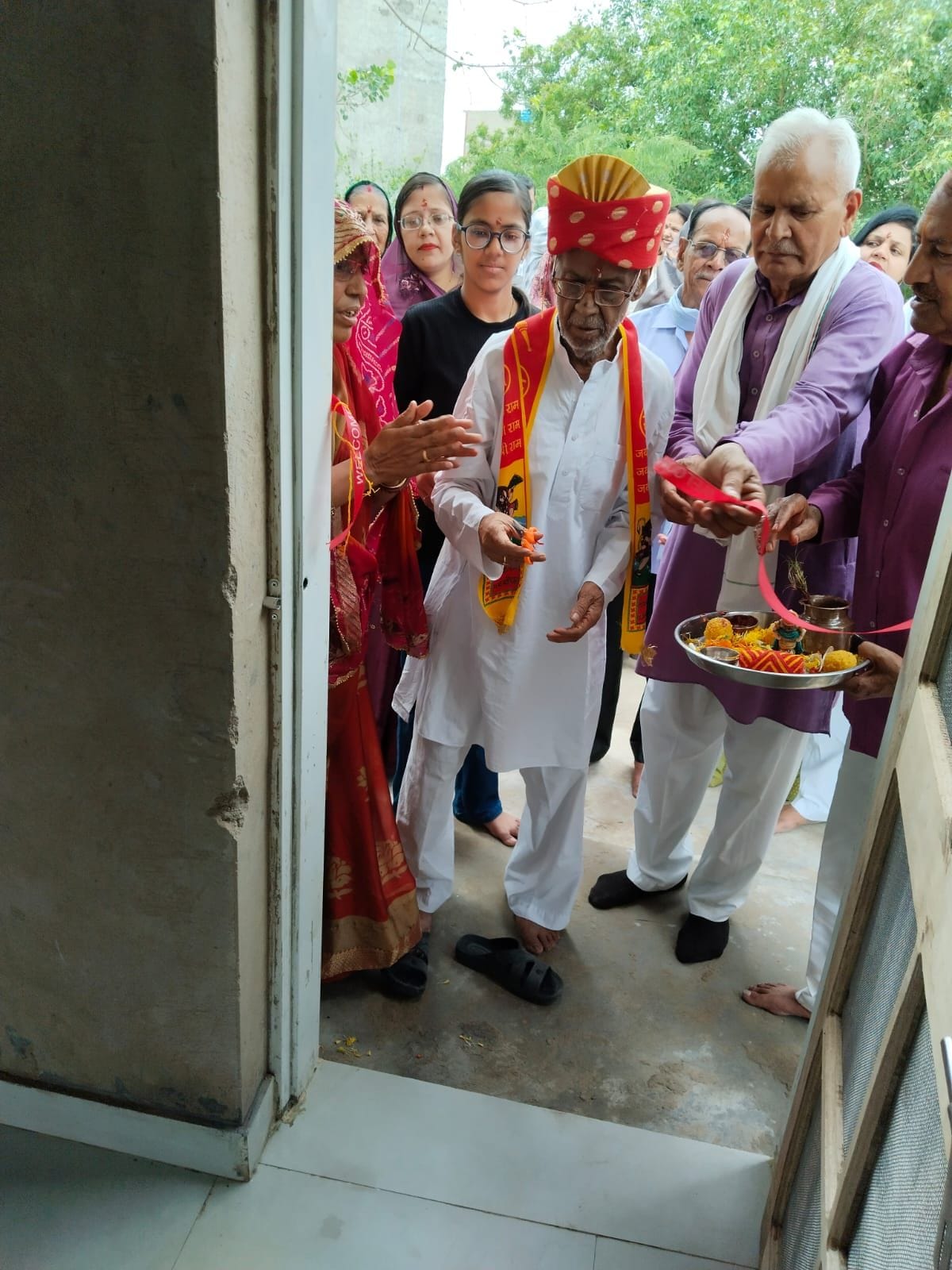 Inauguration of a room at Shri Anath Goshala