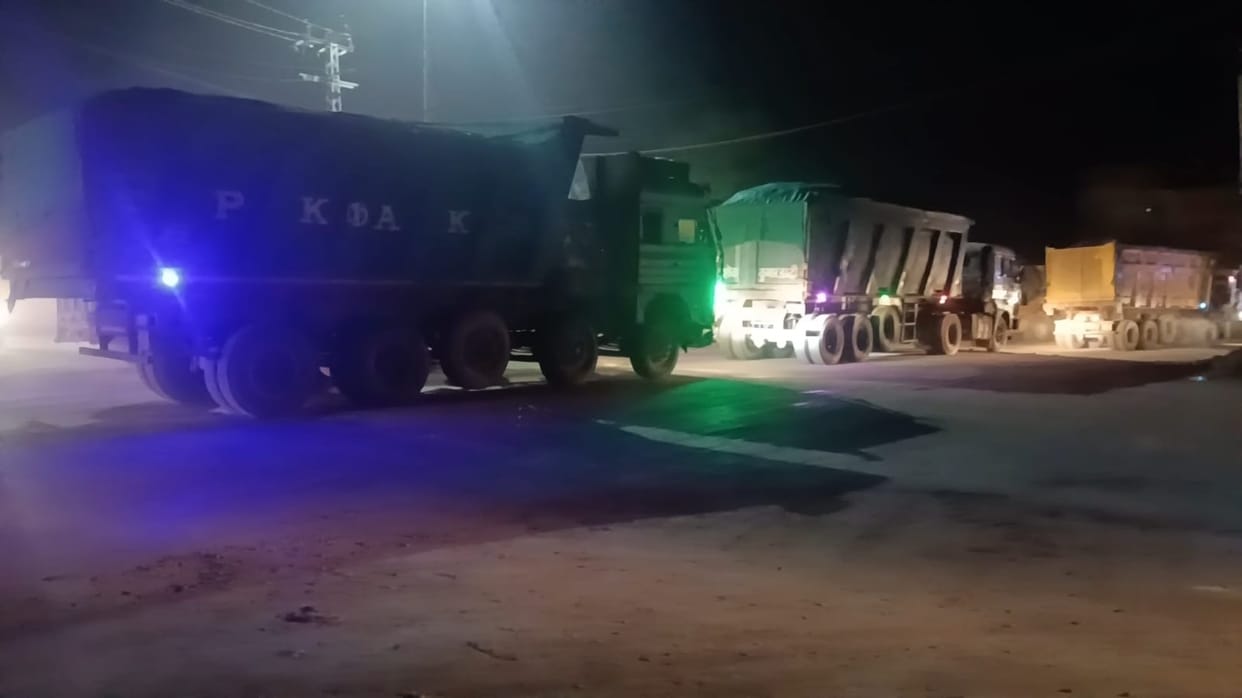 50 overloaded vehicles passing every 10 minutes