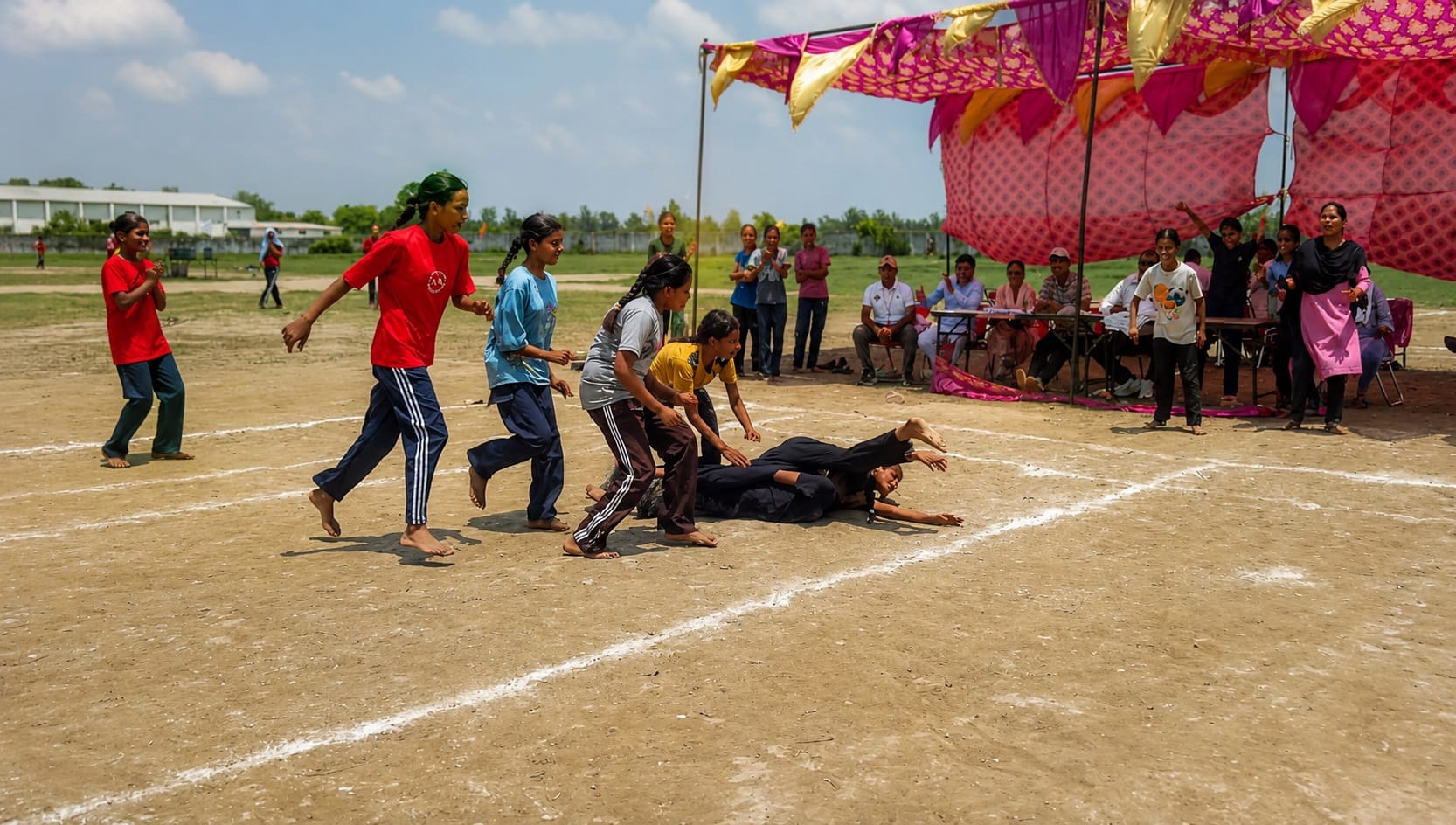 अंडर-19 खो-खो में आर्य कन्या गुरुकुल पाढा की टीम प्रथम