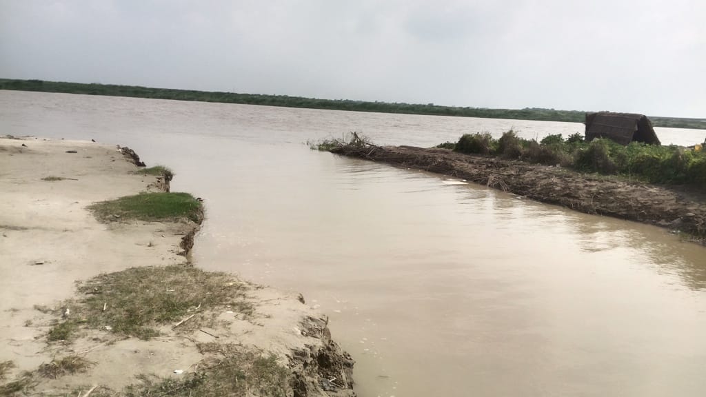 Saryu just 50 cm below the danger mark